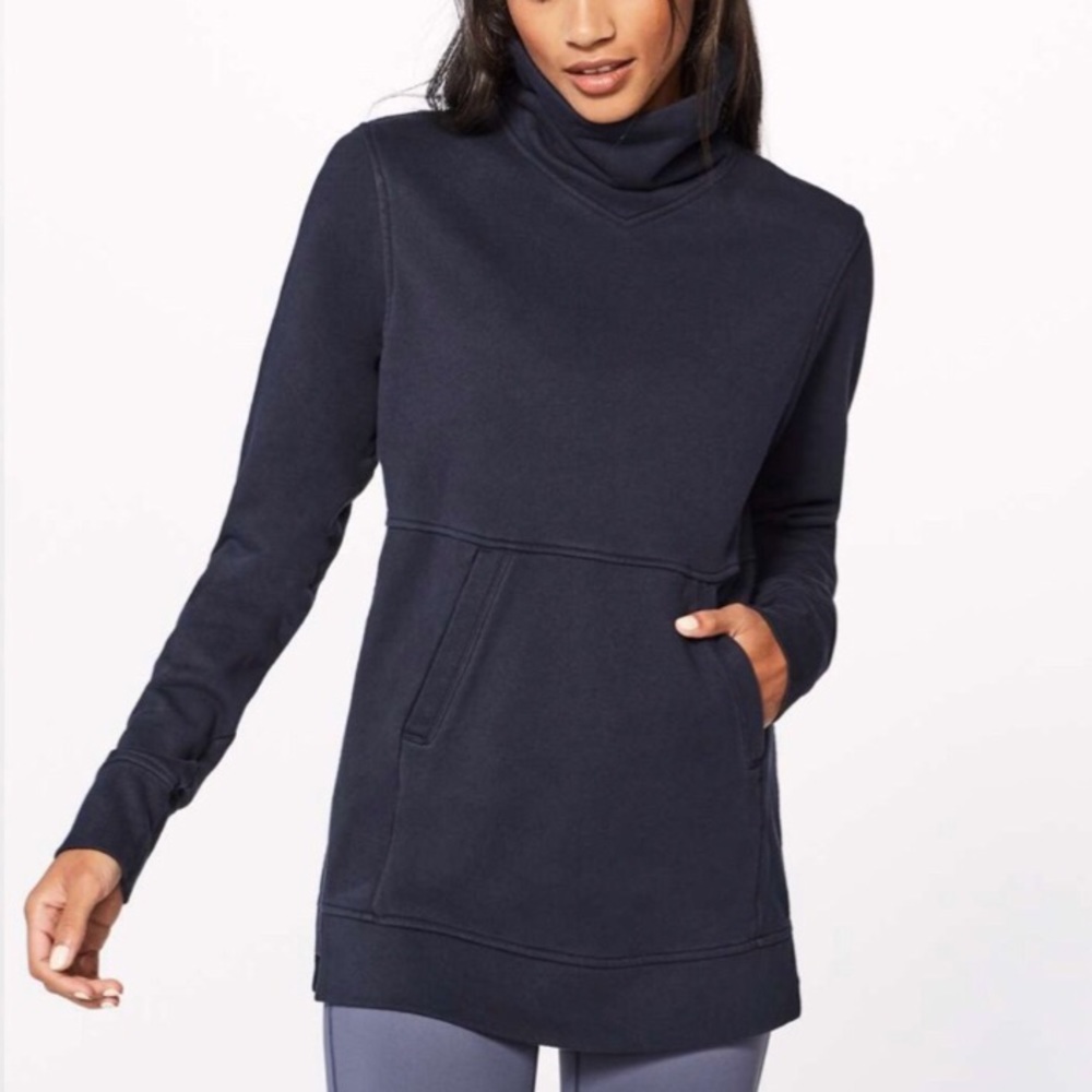 ❌Sold❌Lululemon Navy Press Pause Pullover - Picture 1 of 8
